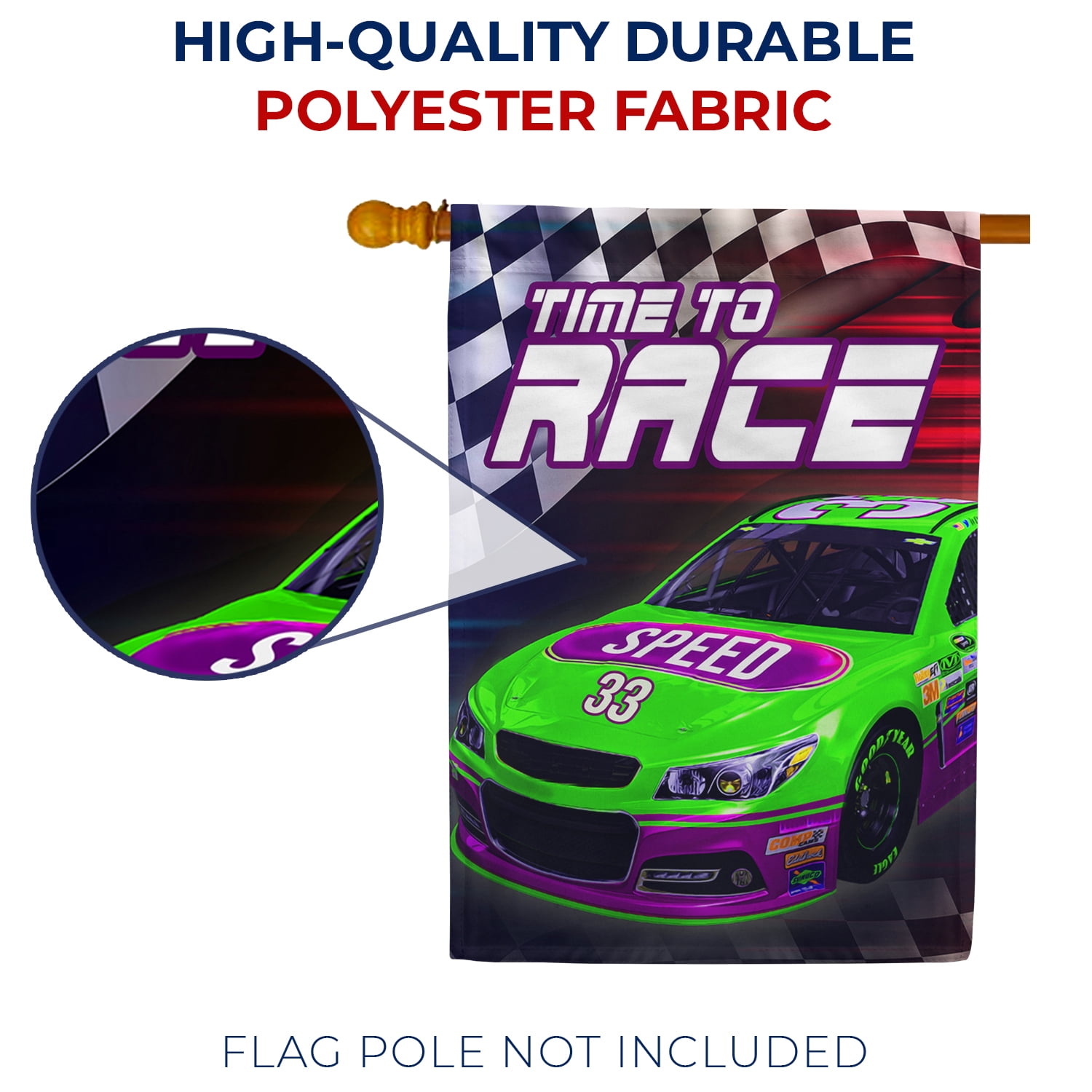 America Forever Start Your Engines Racing House Flag, 28 x 40 inch Double Sided, NASCAR Race Car Banner, Checkered Flag Decoration, Motorsports Outdoor Decor, Racing Fan Yard Flag