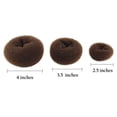 thumbnail image 3 of piezas para hacer moños con forma de dona, para peinar el cabello, para mujeres, talla S/M (café), 3 of 3