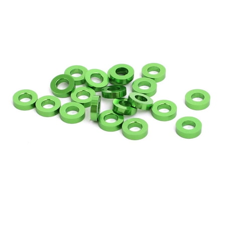 - Uxcell 1.5mm Thickness M3 Aluminum Alloy Flat Fender Screw Washer Green (20-pack)