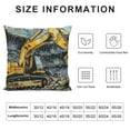 thumbnail image 5 of PRATYUS Excavator Throw Pillow Cover Construction Truck Cushion Case ,Kid Boys Vintage Heavy Machine Forklift Cushion Cover,Equipment Site Car Vehicles Accent Pillow Case Fun Design White, 5 of 5