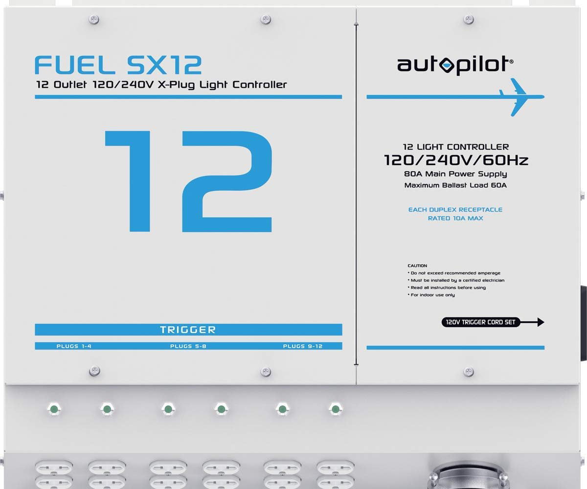 w/Single Light Controller X-Plugs White 120/240v AutoPilot APTX0120 Fuel SX12-12 Outlet