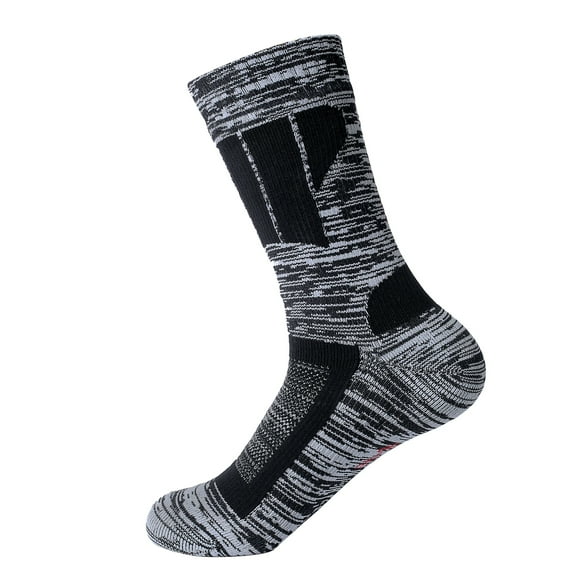 Youthup Men's Waterproof Colorblock Mid-Calf Athletic Socks, 200N Knit Sweat-Wicking Blister-Resistant Socks for Mountain Sports