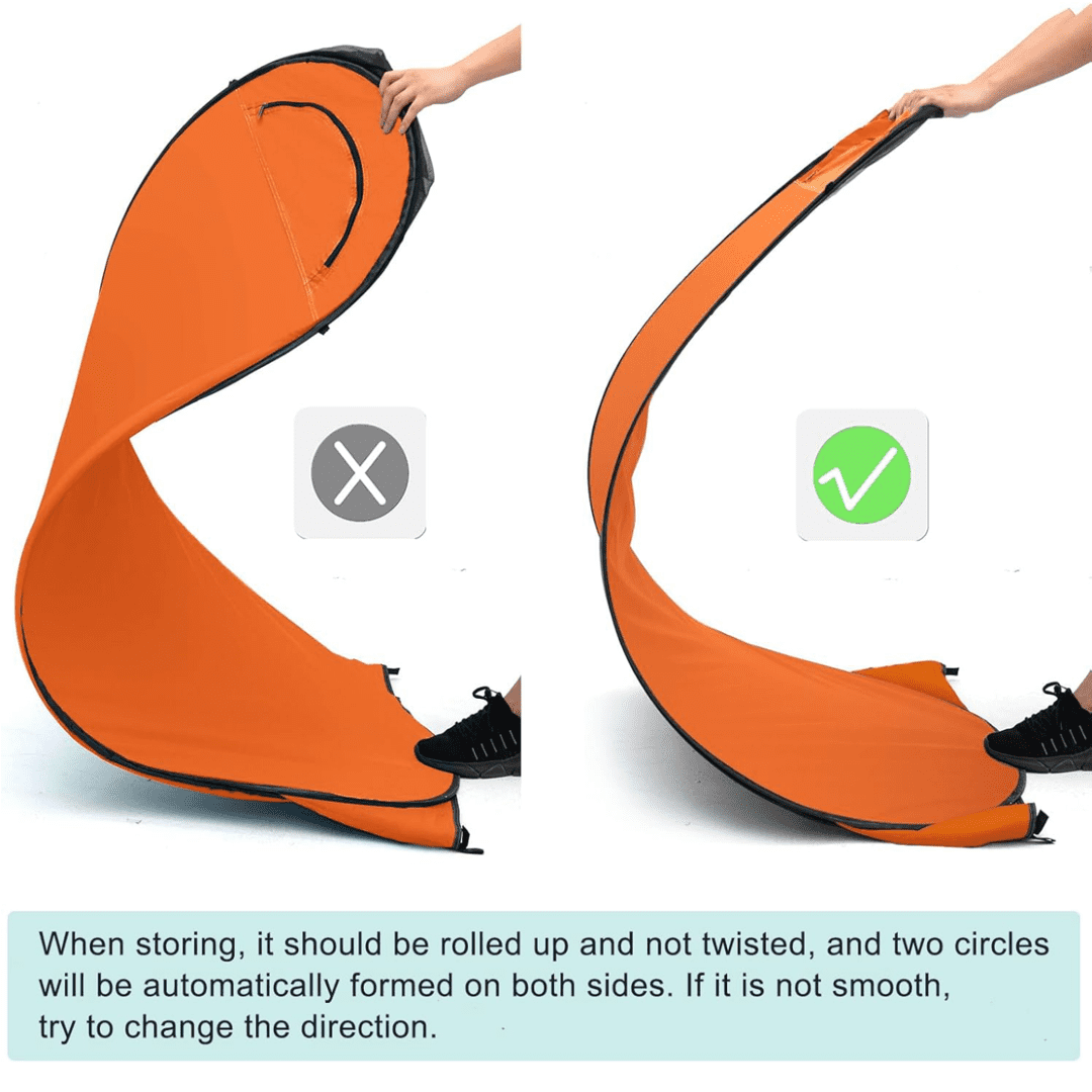 Pop Up Privacy Tent, Outdoor Privacy Shower Tent Portable Changing Room Camping Toilet with Carry Bag, Foldable Privacy Shelter Dressing Room Bathroom Toilet Shower Tent for Camping, Orange