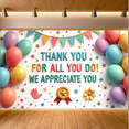 thumbnail image 5 of Colorful Decoration Thank You Banner Balloon Theme Appreciation Design for Employee Recognition Office Party School Event, 5 of 8