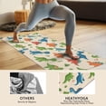 thumbnail image 4 of Beige Colorful Dinosaur Pattern Hot Yoga Mat Towel Non Slip for Hot Yoga - Quick-Drying Yoga Mat Cover with 4 Corner Pockets with Travel Bag - Hot Yoga Towel Non Slip 70"x26", 4 of 6