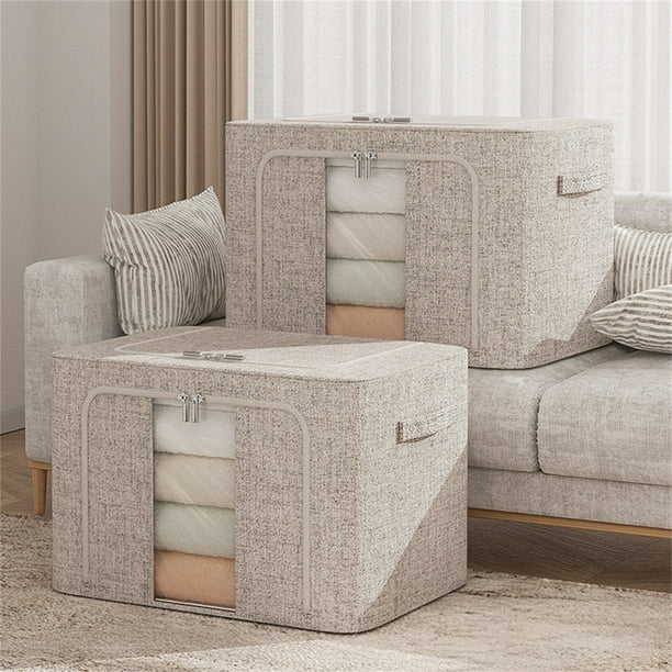 Organización Del Hogar, Caja de Tela Extragrande para Guardar Ropa, Organizador de Armario, Organizador de Ropa y Edredones de Gran Capacidad, Diseño Plegable En Un Segundo, Contenedores Organizadore