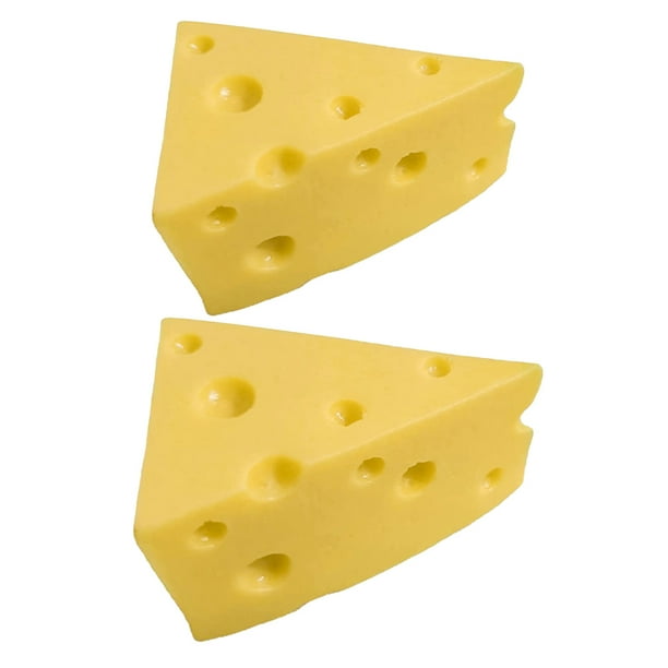 2 piezas de simulación de queso, modelo de queso falso, decoración de queso artificial, adorno de fotografía