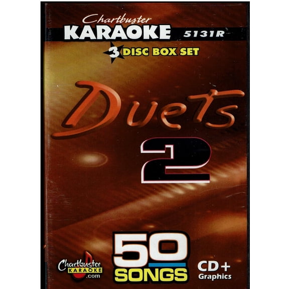 Chartbuster Karaoke CD G 3 Disc Set Greatest Duets Vol 2 Sonny and Cher GEORGE AND TAMMY