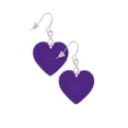 thumbnail image 3 of Delight Jewelry Acrylic 1" Purple Heart Silver tone Infinity French Earrings, 3 of 4