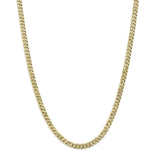 10k 5.75mm Flat Beveled Curb Chain (Weight: 23.28 Grams, Length: 20 Inches)