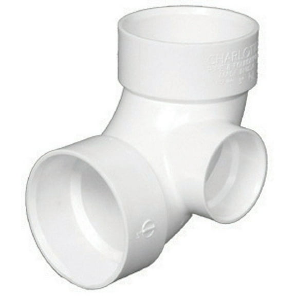 Charlotte Pipe Schedule 40 3 in. Hub x 3 in. Dia. Hub PVC Elbow