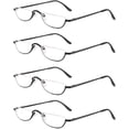 thumbnail image 1 of GFDYREE Half Reading Glasses Half Rim Metal Frame Glasses Spring Hinge Readers for Men and Women, 1 of 6