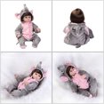 thumbnail image 3 of Muñeca de 16 pulgadas para niños juguete simulado elefante con sudadera y chupete, 3 of 3