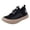 Black, variant on Rokment Womens Chunky Platform Walking Shoes Wide Width Comfortable Knit Athletic Running Hiking Trainners Breathable Low Top Flat Casual Sneakers