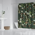 thumbnail image 2 of Watercolor Tropical Flower Curtain – Bright Floral Botanical Design for Summer Bathroom or Spa Retreat, 2 of 5