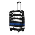 thumbnail image 1 of Fotbe Thin Blue Line Flag Funda Protectora para Equipaje, Antirrayones y Resistente a la Suciedad, Compatible con Maletas de 18 a 32 Pulgadas-Large, 1 of 7