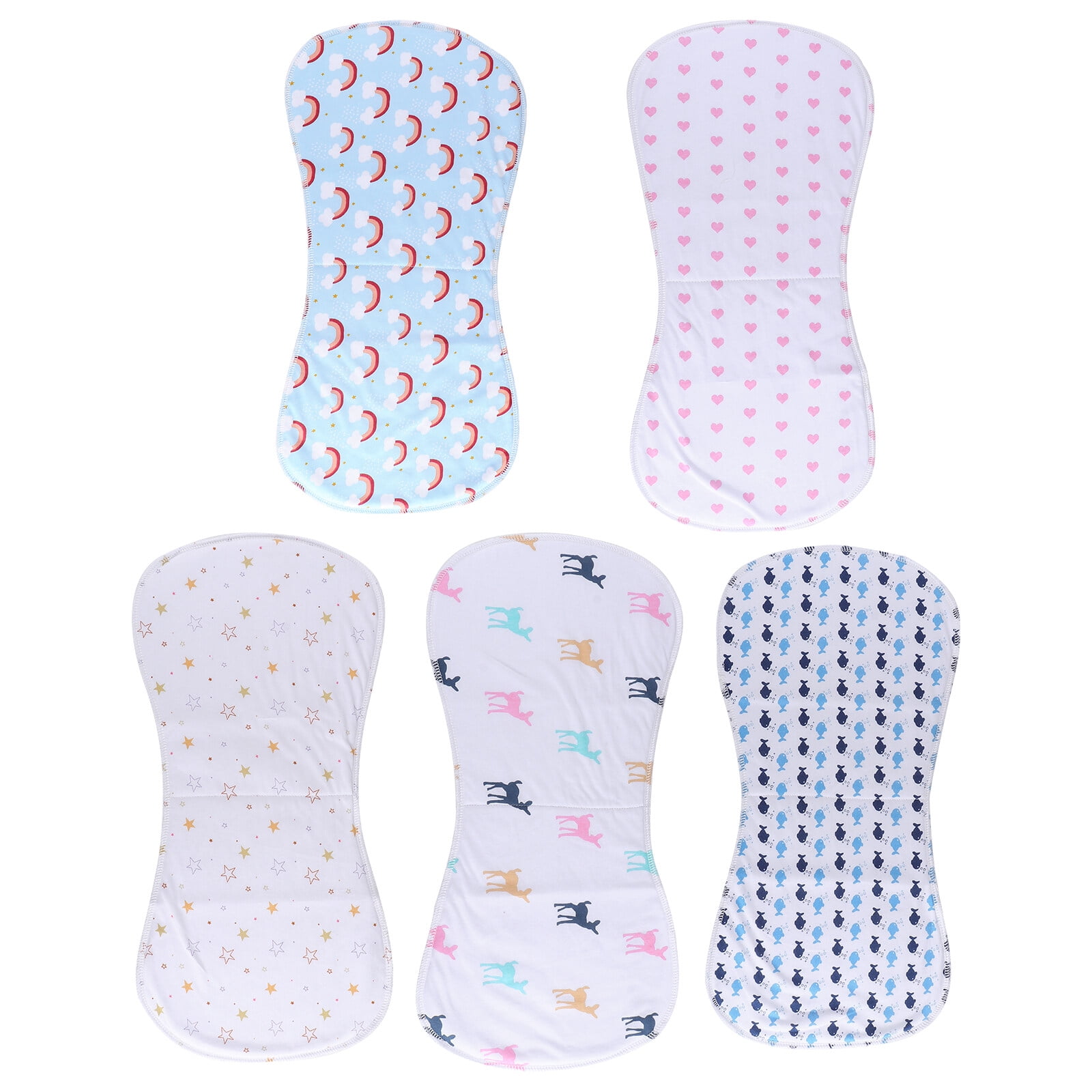 5Pcs Unisex Super Absorbent Cotton Burping Burp Clothes for Baby Boys