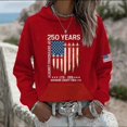 thumbnail image 2 of Long Sleeve Pullover for Women Allover Print Crew Neck Loose Fit Casual Sweatshirt Top Red S, 2 of 4