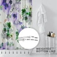 thumbnail image 4 of Watercolor Floral Shower Curtain Sets,Purple and Teal Floral Flowers Bathroom Curtains,Modern Minimalist White Bath Curtain,Waterproof Fabric with 12 Hooks 72x72 Inches, 4 of 6