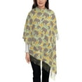 thumbnail image 3 of Honeii African bush elephant Print Scarf Oversized Scarf Tassel Fall Winter Thick Scarf Warm Shawl Women,Women's Scarves & Wraps, 3 of 8