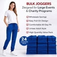thumbnail image 7 of SOCKS'NBULK 24 Pack of Wholesale Womens Jogger Sweatpants, Bulk Comfy Fleece-Lined Joggers with Ribbed Cuffs for Charities & Homeless Shelter Donations, Color Royal Blue, Size X-Large, 7 of 7