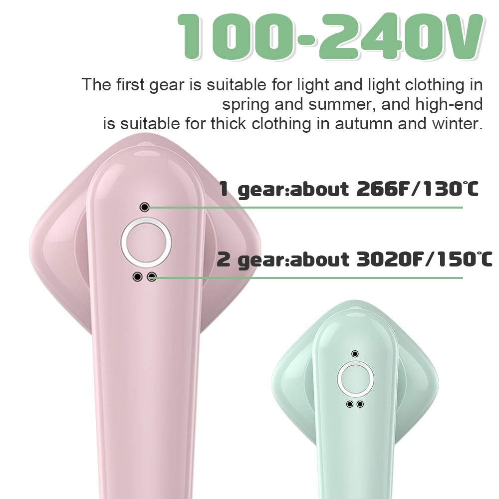AMERTEER Mini Travel Iron Globally Universal Portable Handheld Travel Clothes Iron Garment Fabric Garment Iron Hanging Ironing Wrinkles Removing for Home or Travel