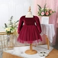 thumbnail image 6 of KYAIGUO Baby Kids Girls Spring Fall Dress Toddler Pullover Long Sleeve A-line Princess Dresses Party Tulle Dresses for Little Girls,Sizes 9M-4Y, 6 of 8