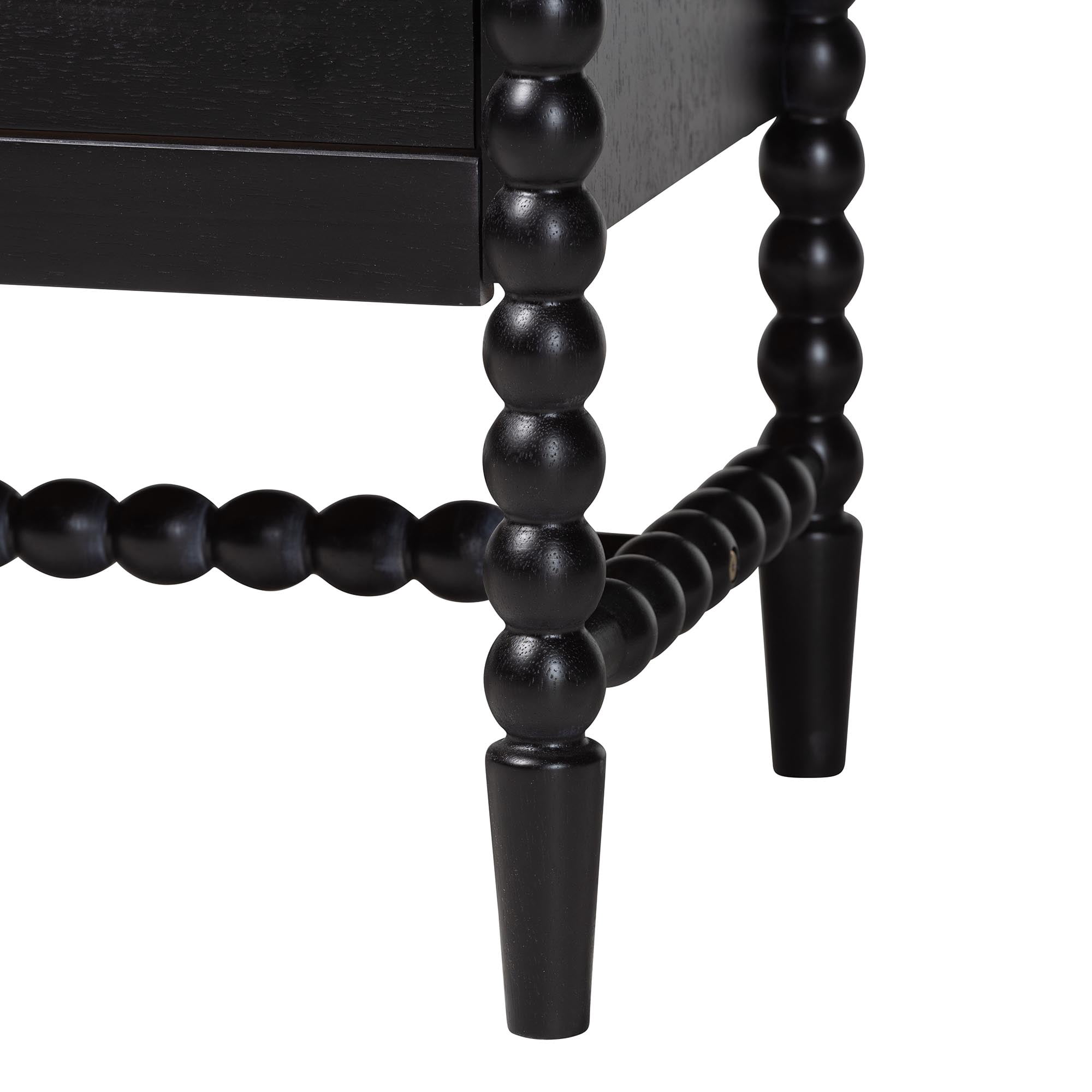 Baxton Studio Brantley Modern Farmhouse Dresser, 6-Drawer, Black