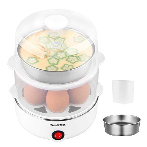 2tier Egg Cooker Large 14 Eggs Capacity, Tomorotec Electric Rapid Egg