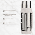 thumbnail image 2 of Termo De Acero Inoxidable 1.2l Camping Tapa Rotate Xtellar plateado, 2 of 3