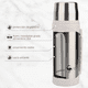 thumbnail image 2 of Termo De Acero Inoxidable 1.2l Camping Tapa Rotate Xtellar plateado, 2 of 3