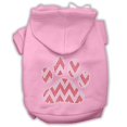 thumbnail image 1 of Candy Cane Chevron Paw Rhinestone Dog Hoodie Light Pink S (10), 1 of 1