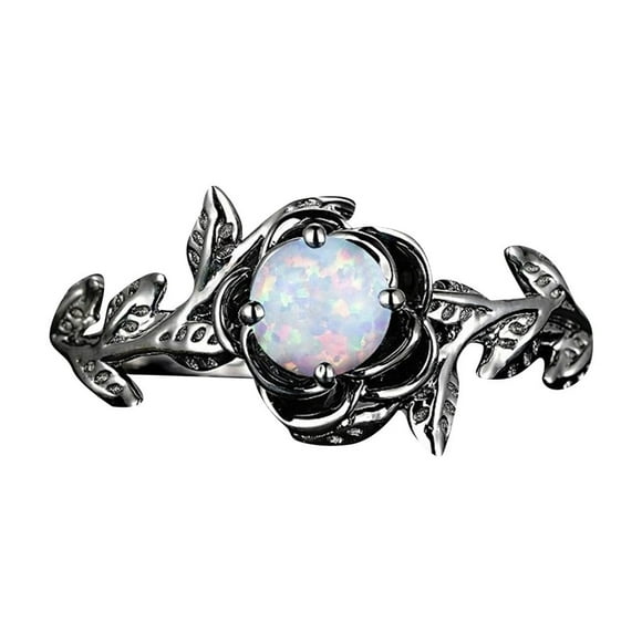 Rose Flower Distressed Hand Jewelry Size Rings Adecuado para la mayoría de las mujeres Exquisito Día de San Valentín Anillos Anillo de cumpleaños