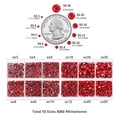 thumbnail image 4 of Beadsland 8300PCS Flatback Rhinestone For Art Projects 10 Sizes Craft Supplies Dress Embellishments Nail art SS3-SS30, Light Siam, 4 of 5