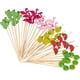 thumbnail image 2 of Selecciones de cóctel, 50 palos de bambú decorativos para fiesta de flamencos, palillos de comida de piña de flamenco, selecciones de bebidas de cóctel, 2 of 5