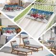 thumbnail image 6 of Blue Christmas Pillow Covers, Linen Long Throw Pillow Case, Winter Red Truck Pine Tree Xmas Snowflakes Holiday Pillow Protector Decorative Cushion Cover for Living Room/Bedroom 24" x 36", 6 of 8