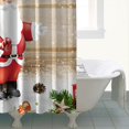 thumbnail image 3 of Rideau de Douche pour Salle de Bain Père Noël Branches de Pin Flocon de Neige de Noël Rideaux de Douche Durables Modernes Crochets Inclus, 72x72 Pouces, 3 of 5