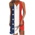 thumbnail image 2 of Puntoco Vestidos Mujer Fancy 2024 Nuevo vestido sin mangas con botones en el pecho y cuello en V estampado para mujer, 2 of 5
