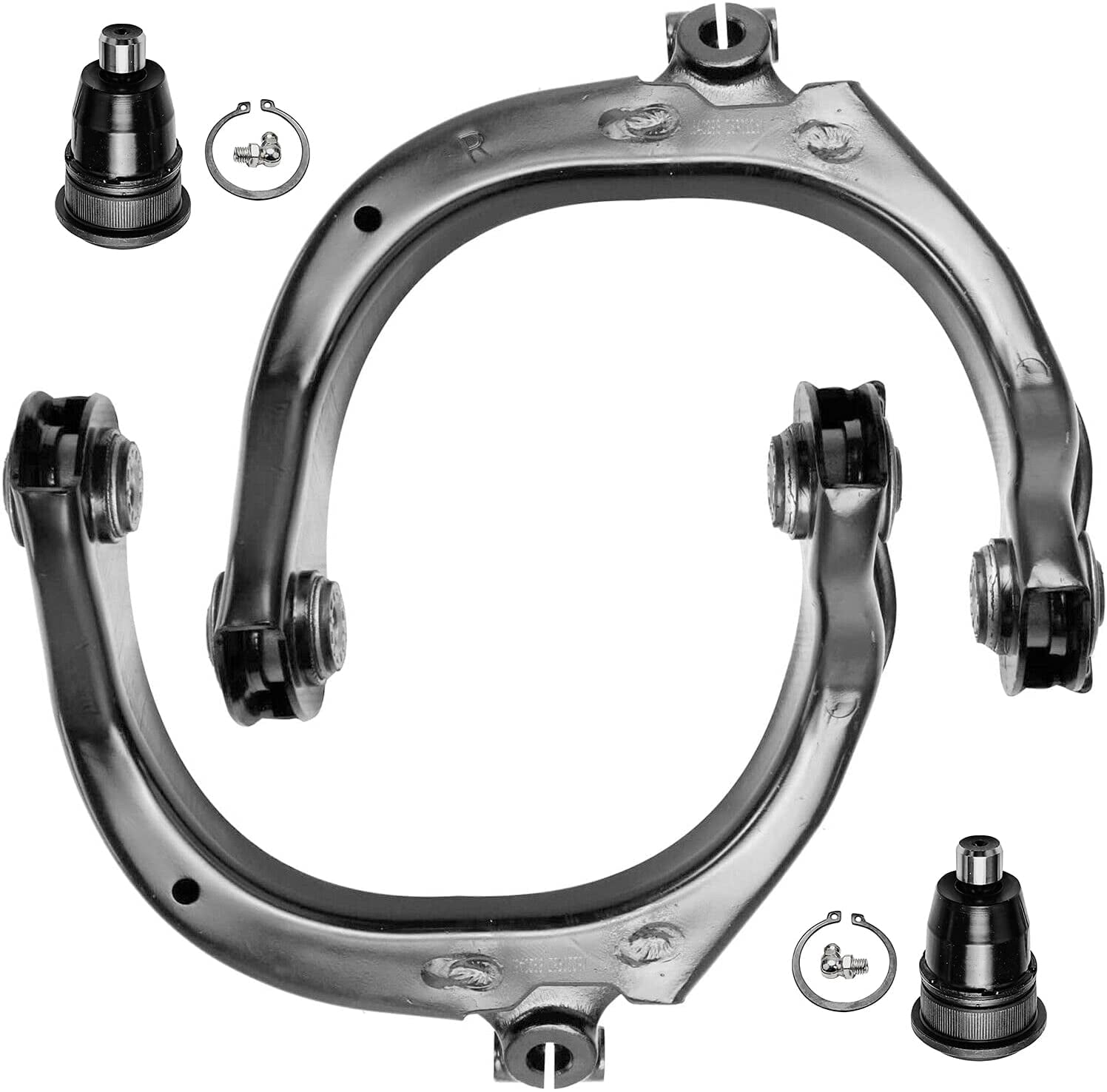 Detroit Axle - Front End 10pc Suspension Kit for Chevy Trailblazer GMC Envoy XL Buick Rainier 9-7X Ascender, Lower & Upper 4 Control Arms 2 Upper Ball Joints 2 Outer Tie Rods 2 Sway Bars Replacement