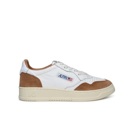 

Autry Man Medalist Sneakers In Goat Leather And White Suede