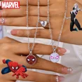 thumbnail image 4 of Collar magnético de Spiderman y Spidergwen para mujer, accesorios de joyería de moda, figura de película de Anime, decoración de collar de pareja, 1 Juego, 4 of 5