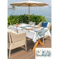 thumbnail image 4 of Outdoor Tablecloth with Umbrella Hole and Zipper, Blue Pumpkins Thanksgiving Rectangle Table Cloth 52x70 Inch Waterproof Tablecloth, Fall Green Eucalyptus Pinecones Picnic Table Cover for Patio, 4 of 7