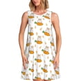 thumbnail image 1 of Balery Rabbit And Carrot Vestidos de verano para mujer con estampado: vestido holgado sin mangas, vestido playero informal y cómodo para días calurosos., 1 of 7