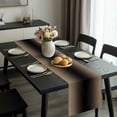 thumbnail image 2 of Beige Black Ombre Table Runner 120 Inches Long, Modern Gradient Abstract Art Kitchen Coffee Dining Table Decoration for Home Party Birthday Wedding Home Decor 13x120 Inches, 2 of 8