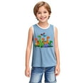 thumbnail image 6 of BLTIBY 2025 Girls Boys Tank Top Summer Sleeveless Funny T Shirt for Teen Infant Toddler Printed Round Neck Casual Fashion Tee Blouse Light Blue 12-13 Years, 6 of 6