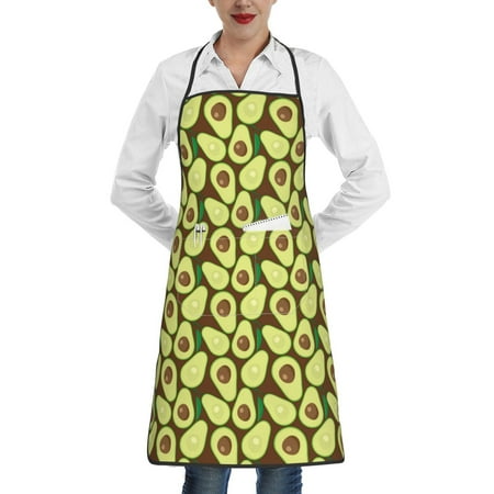 

Matuu Avocado for Adjustable Cooking Aprons for Women with Pockets Kitchen Aprons for Men Water and Oil Resistant