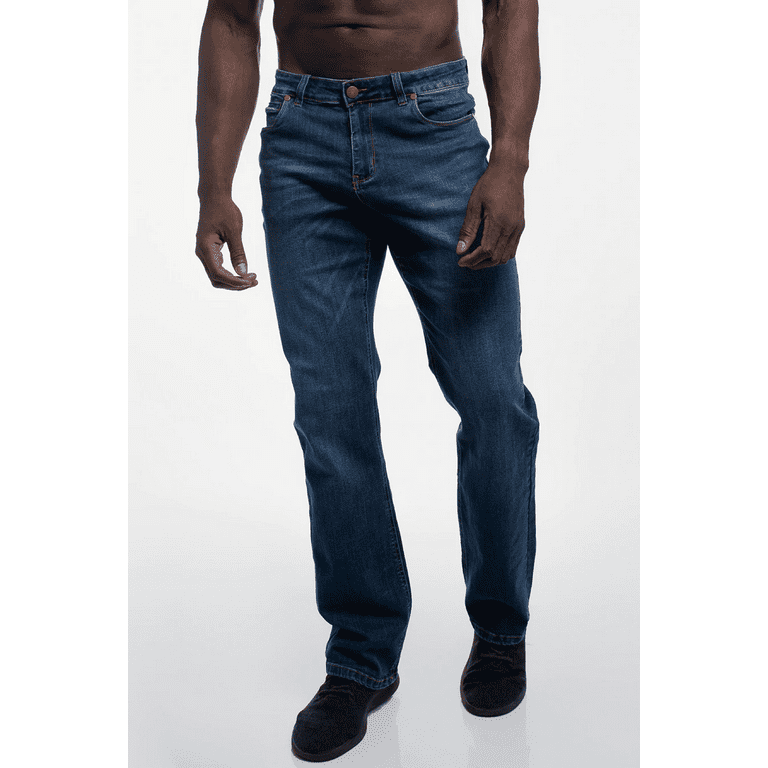 Barbell Apparel Men's Relaxed Athletic Fit Jeans Medium Distressed ...
