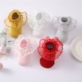 thumbnail image 3 of 5 Pairs Princess Newborn Baby Girls Socks Lace Ruffles Frilly Ankle Dress Socks Non-Slip Cotton Socks for Infant Toddler, 3 of 9