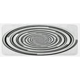 thumbnail image 1 of Spires Kitchen Mat, Digital Spinning Hypnotic Design Focus Vortex Circle Cosmos Concept Computer Print, Plush Decorative Kitchen Mat with Non Slip Backing, 47" X 19", Black Grey, by Ambesonne, 1 of 1