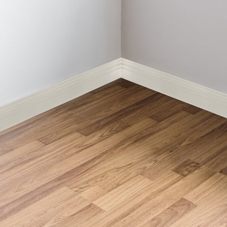 OUNONA  Self-adhesive Baseboard Edging Trim Skirting Covers Corner Molding Light Grey